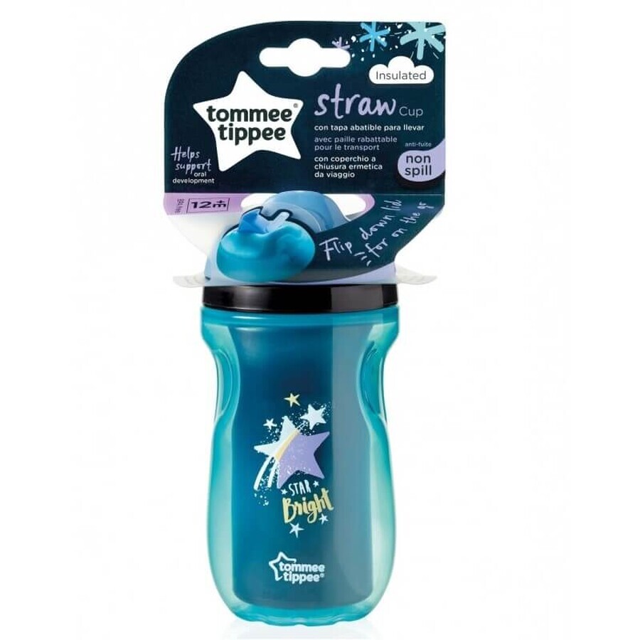 Tommee Tippee Tippee Strohhalmbecher mit Tropfschale 12m+ Junge, 260ml