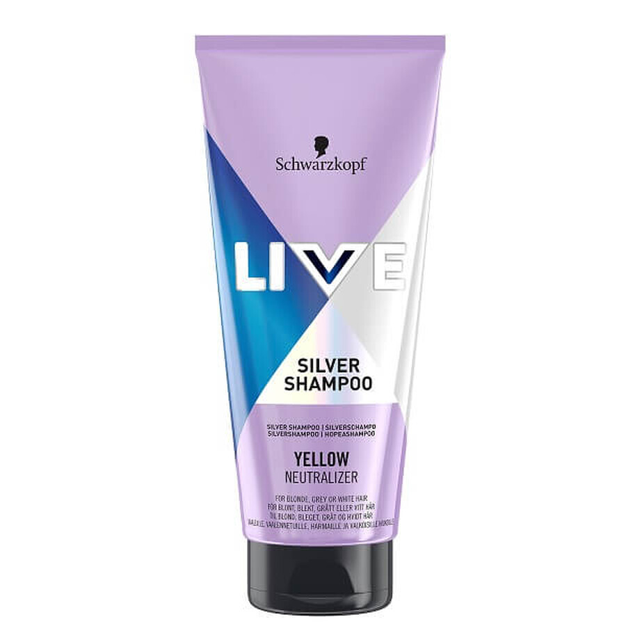 Schwarzkopf Live Silver Silver Hair Shampoo zum Neutralisieren von acht Tönen, 200ml