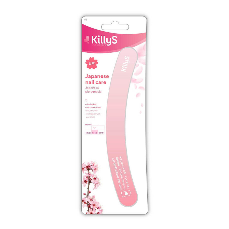 KillyS Japanische Nagelpflege Bananen-Nagelfeile 180/240 Rosa