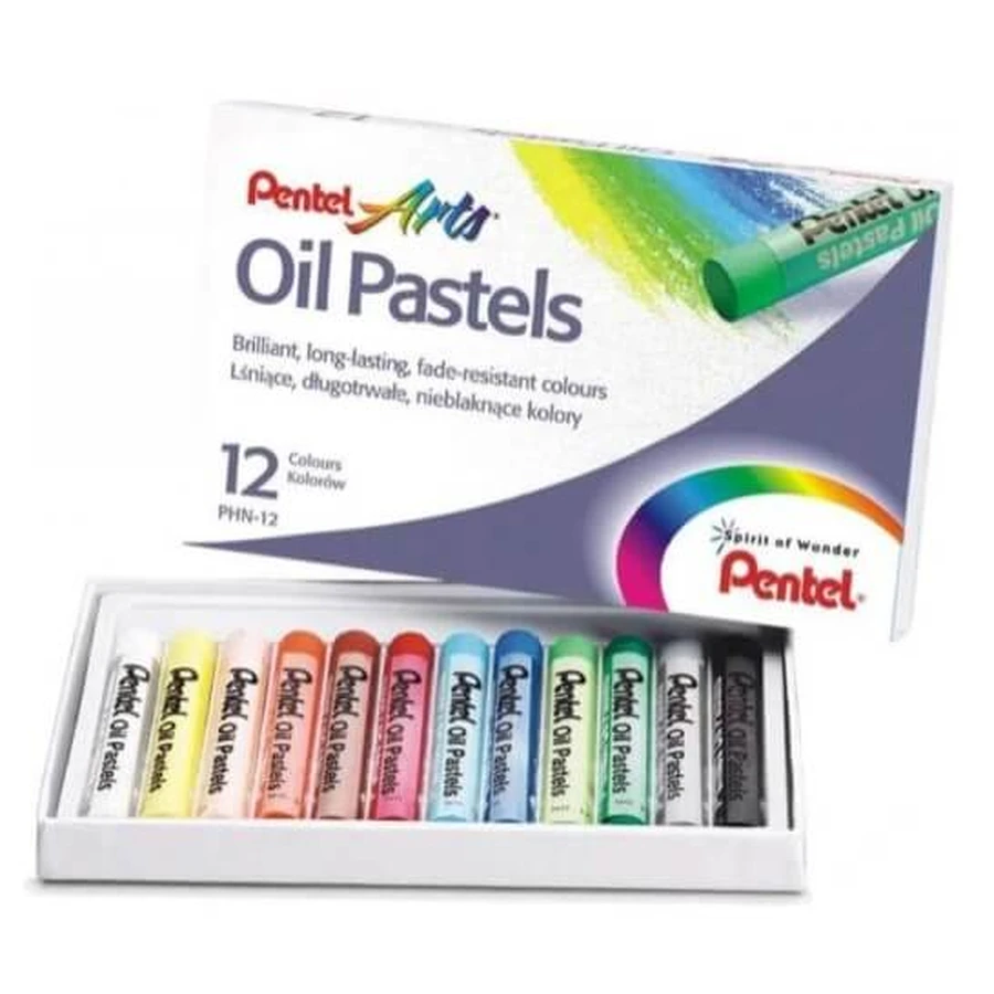 Pentel, Ölpastellstifte, 12 Farben
