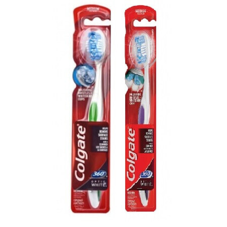 Spazzolino Colgate 360 Optic White, medio, 1 pz.