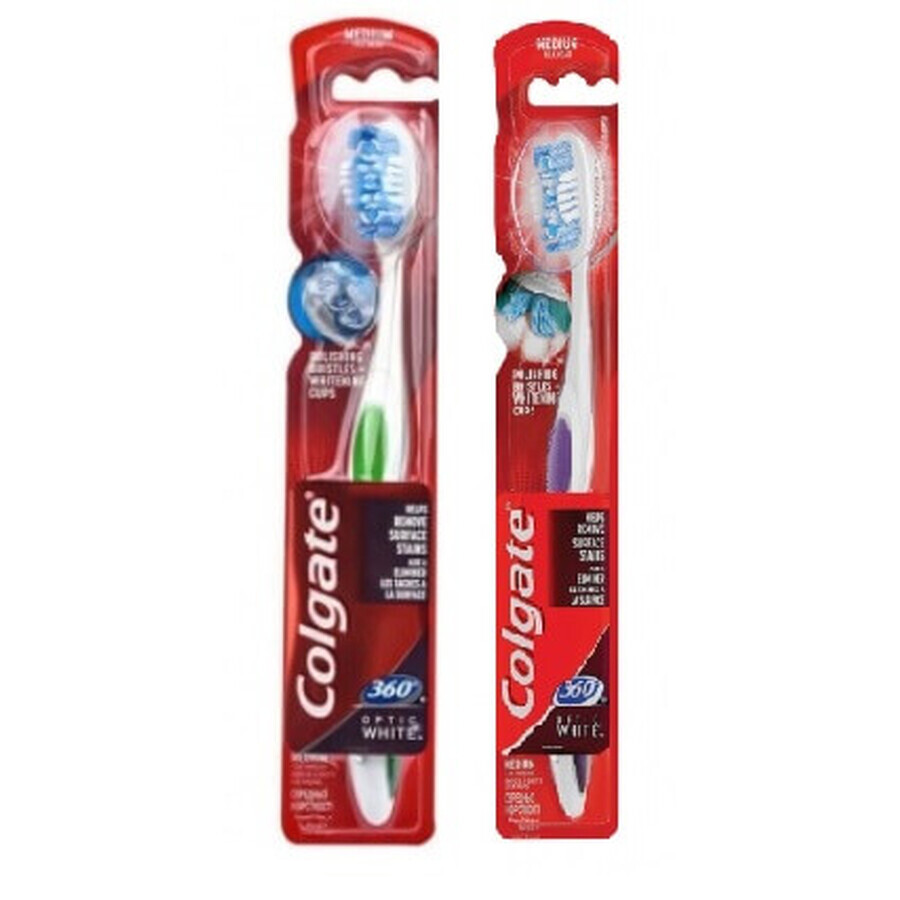 Spazzolino Colgate 360 Optic White, medio, 1 pz.