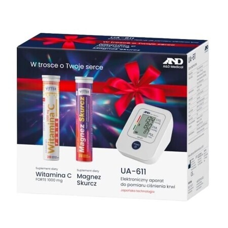 Set UA-611 Kinesiometer + Magnesium-Kontraktion + Vitamin C Forte, 1 Set