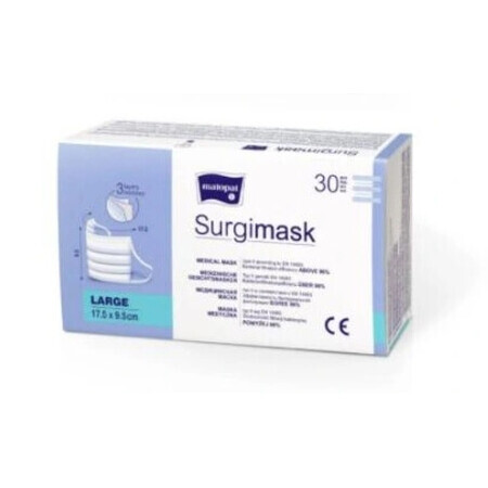 Surgimask, MED-Masken Typ II Neopac, 3 Lagen L, 30 Stück - Langfristig!