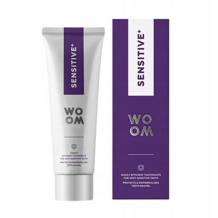 Woom Sensitive+ Pasta dentífrica suave para dientes sensibles, 75ml