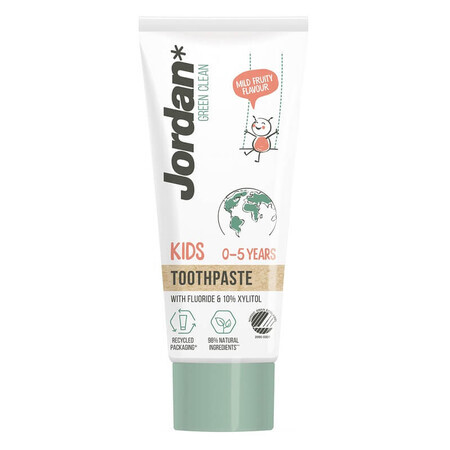 Jordan Green Clean Bio-Zahnpasta für Kinder 0-5 Jahre, 50ml