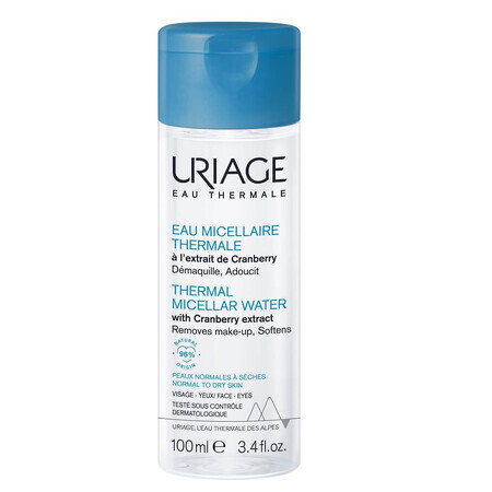 Uriage Thermische mizellare Lotion mit Malvenextrakt für normale bis trockene Haut, 100ml