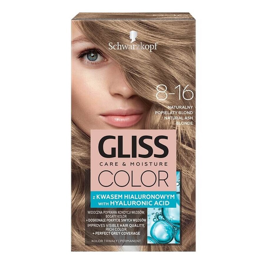 Schwarzkopf Gliss Color Hair Colour Cream 8-16 Natural Grey Blonde