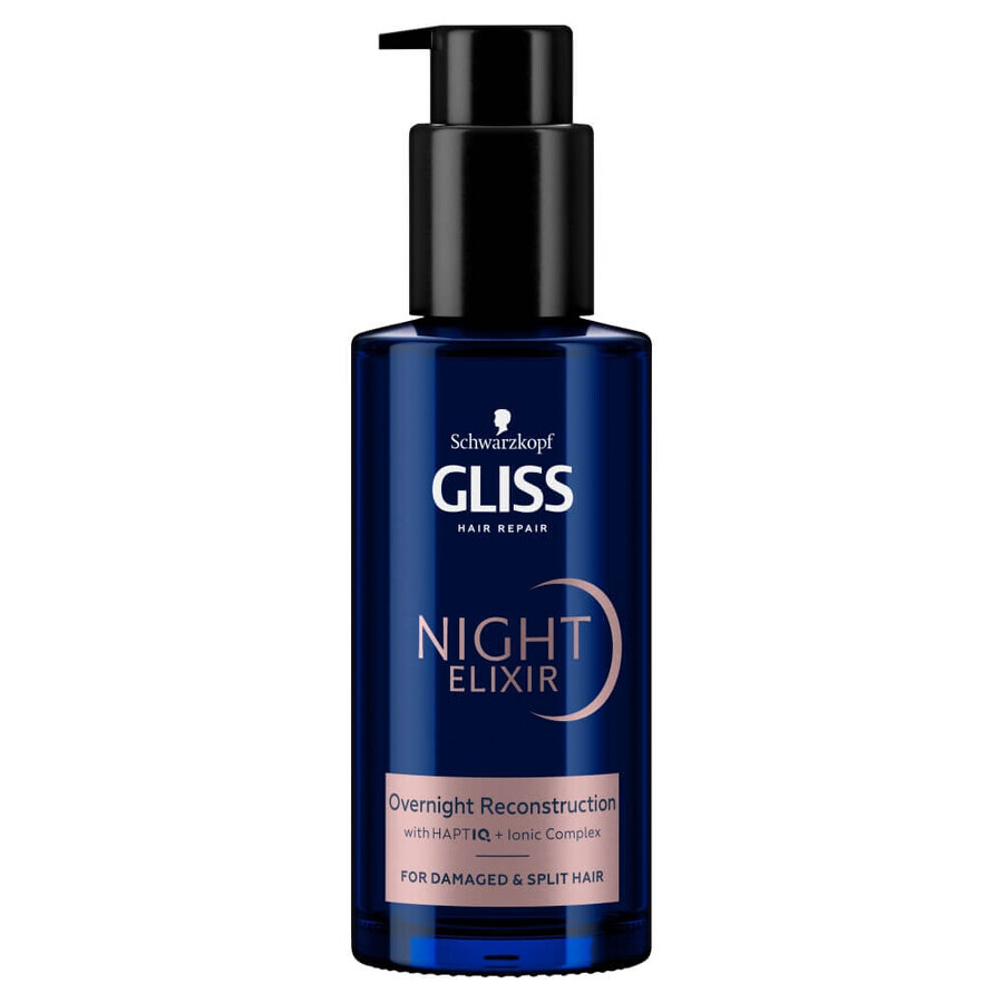 Gliss Trattamento Notte Rigenerante senza esfoliazione per capelli danneggiati e doppie punte, 100ml