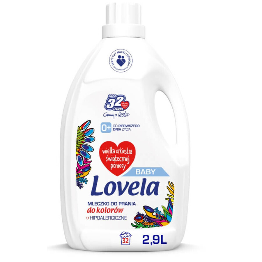 Lovela Baby, Latte per il lavaggio di tessuti colorati, 2,9 l