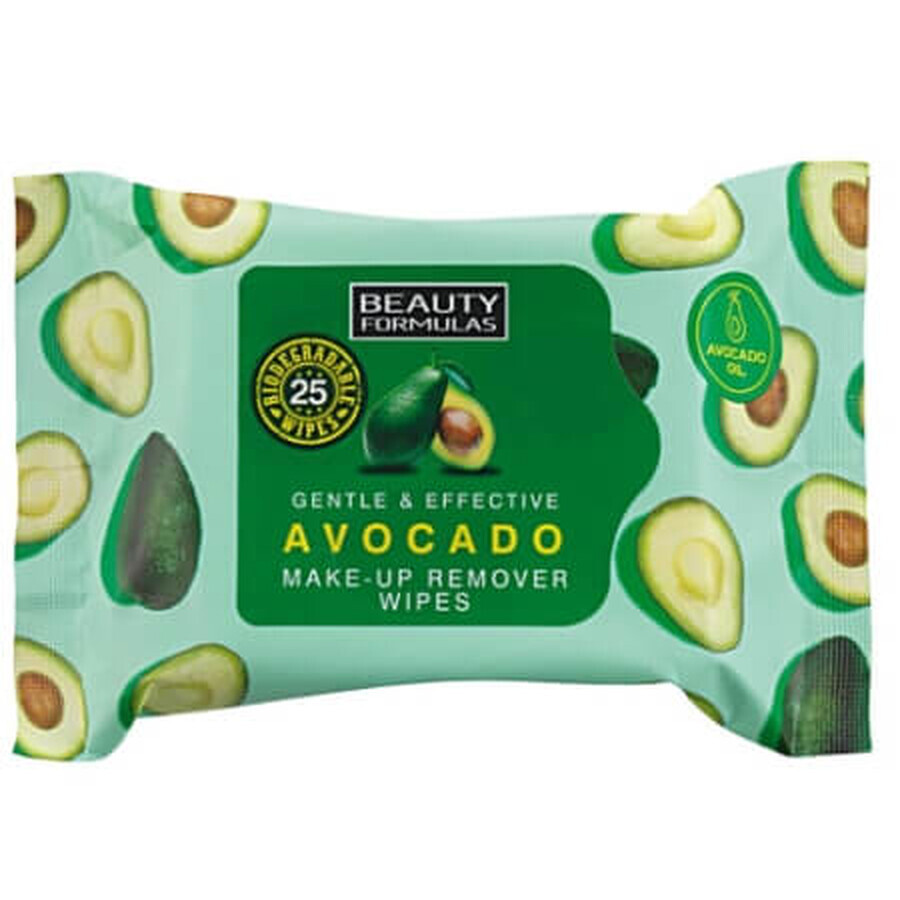 Beauty Formulas Avocadoöl-Entfernungstücher, 25 Stück