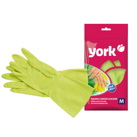 York, Gummihandschuhe, aloe vera, Größe L, 1 Paar