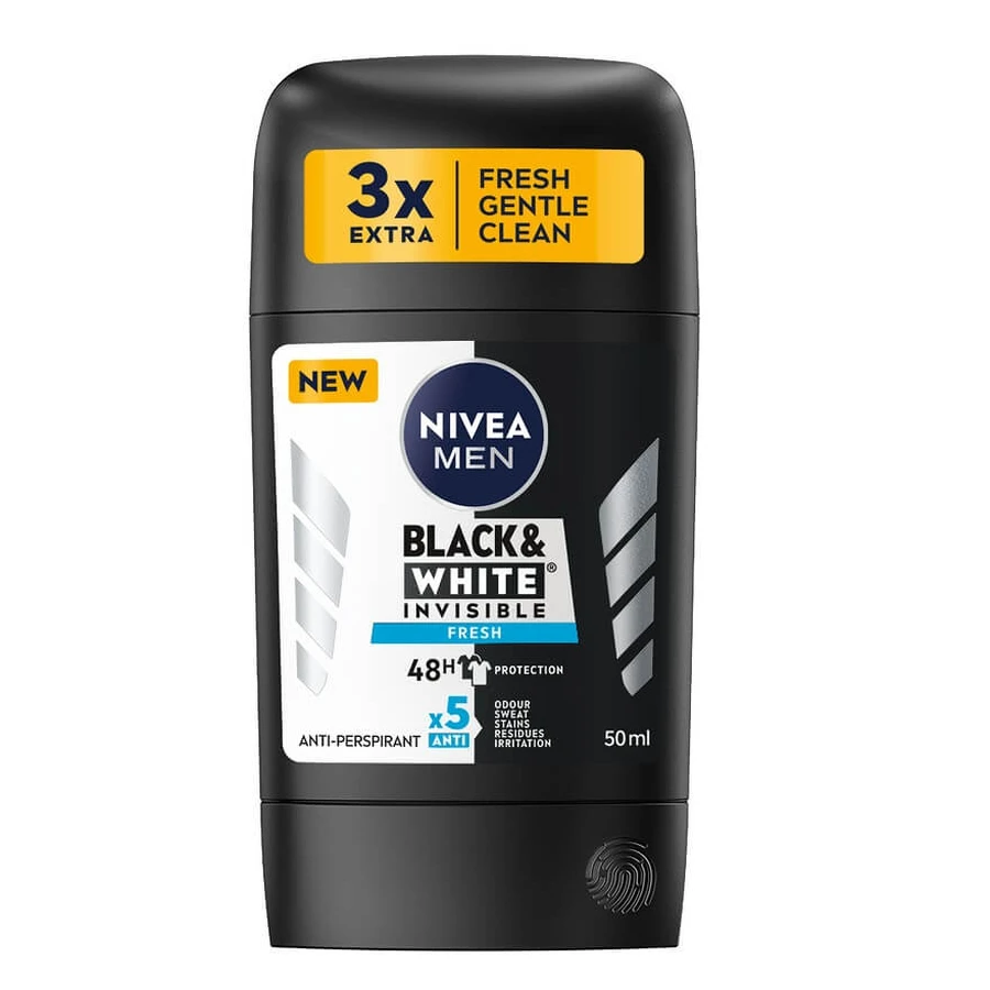 Nivea Men Black amp;White Invisible Fresh Antiperspirant Stick, 50ml