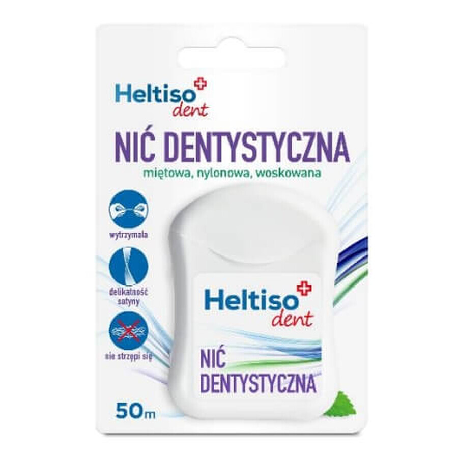 Heltiso Dent Ni Dentalhandschuhe, Nylon, gewachst, 50m - Langlebig!