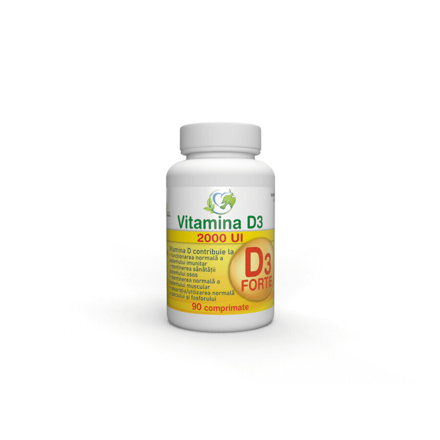 Vitamin D3 Forte 2000 IU, 90 Tabletten, Justin Pharma