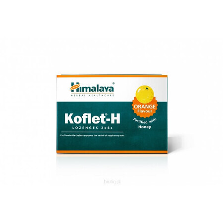 Himalaya Koflet-H gusto arancia 12 pillole