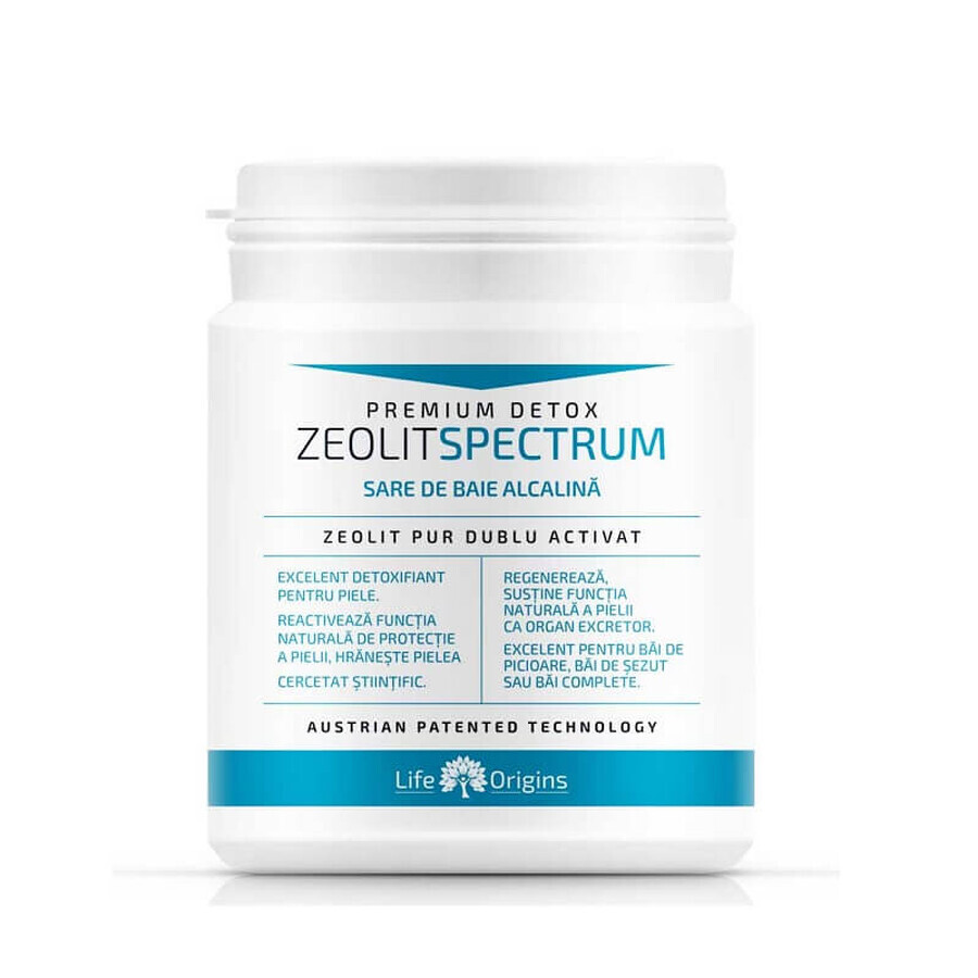 Zeolit Spectrum sare de baie alcalina, 360 g, Life Origins