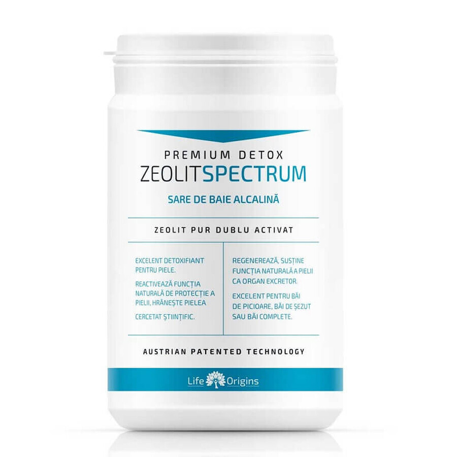 Zeolith Spectrum basisches Badesalz, 800 g, Life Origins