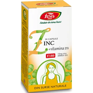 Zink met vitamine D3, 30 capsules, Fares
