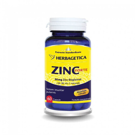 Zinc Forte, 60 capsule, Herbagetica