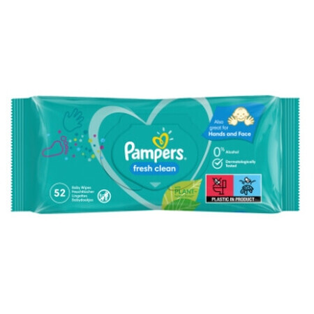 Pampers, Fresh Clean, Feuchttücher, 52 Stück