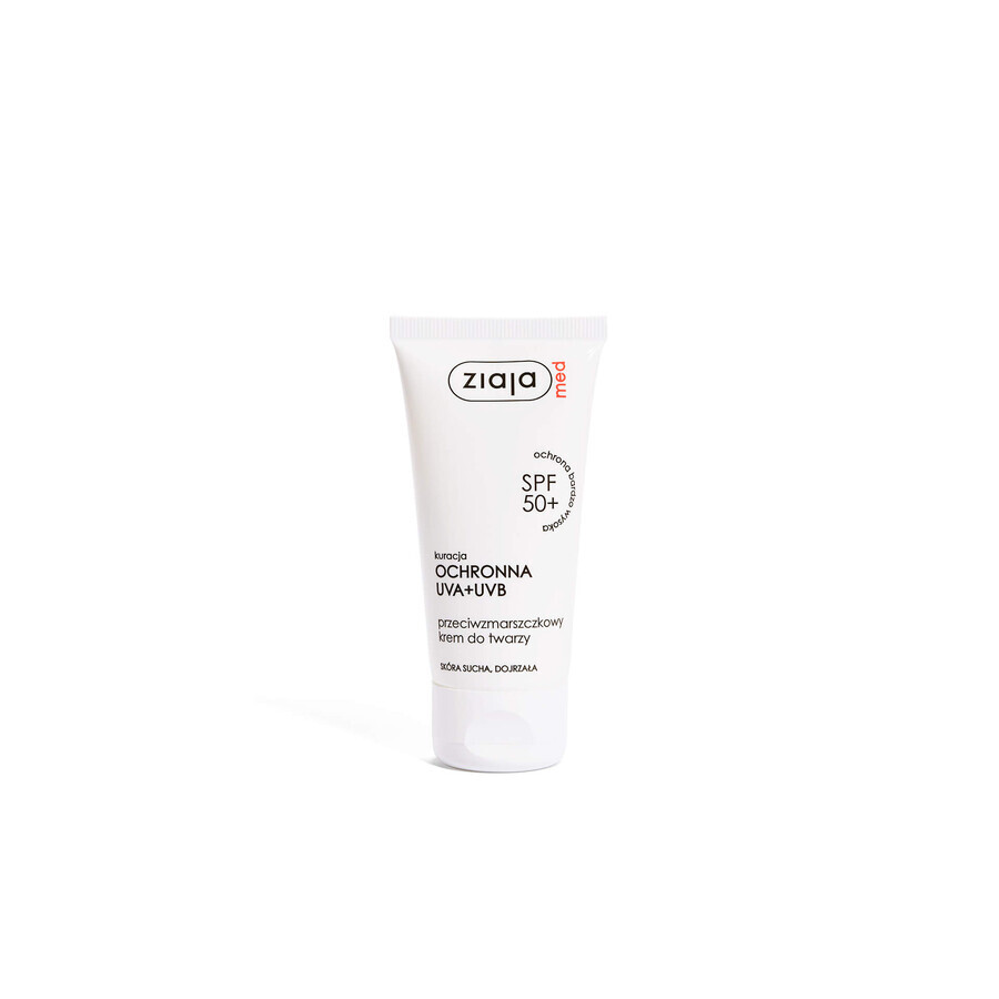 Ziaja Med, SPF 50+, anti-wrinkle cream, 50 ml - Long Shelf Life!