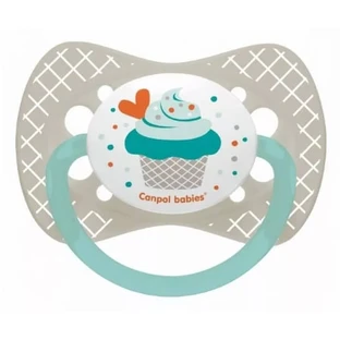 Canpol, Schnuller, Silikon, symmetrisch, 0-6m Cupcake 23/282, grau, 1 Stück