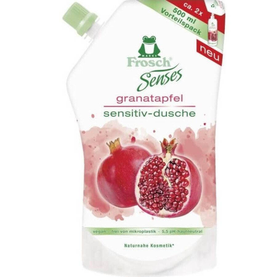 Gel de ducha de granada Frosch, envase de recambio, 500 ml