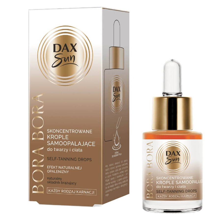 Dax Sun Concentrated Self Tanning Drops für Gesicht und Körper, Bora Bora, 15ml