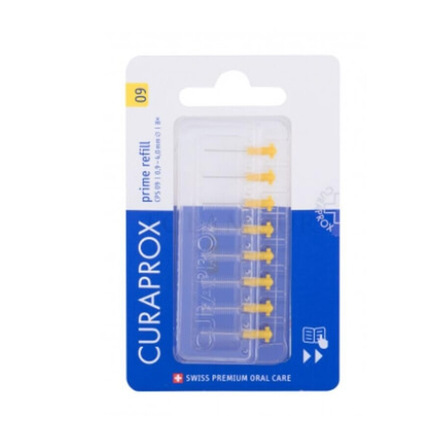 Curaprox, CPS 09Prime refill, Periuțe interdentare, 8 bucăți