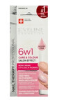 Eveline, 6w1 Pflege amp; Farbe Schimmer Rosa , Nagelbalsam, 5 ml