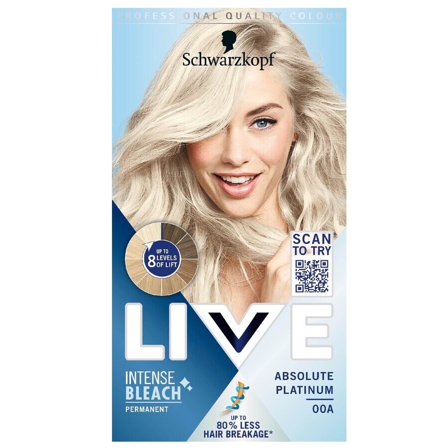 Schwarzkopf Live Intense Bleach Wax Brightener 00A Absolute Platinum