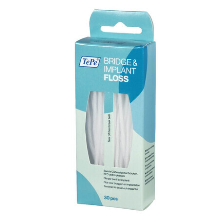 TePe Bridge amp; Implant Floss ață dentară, 30 bucăți