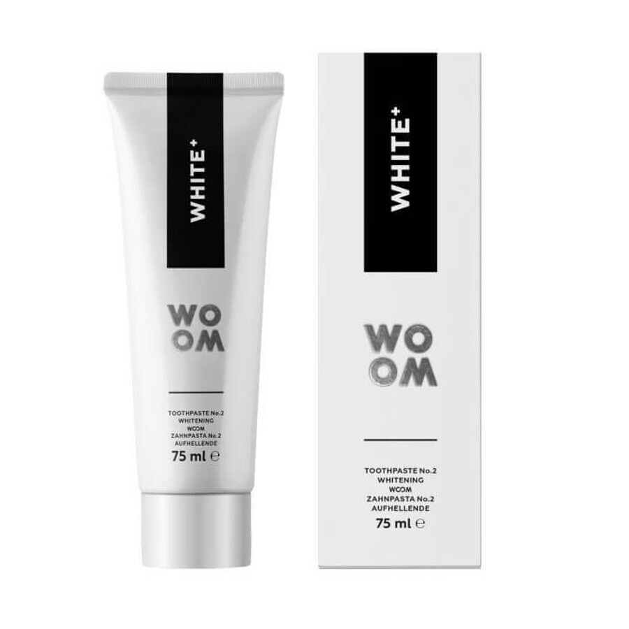 Woom White+ Whitening Breathing Whitening Paste, 75ml