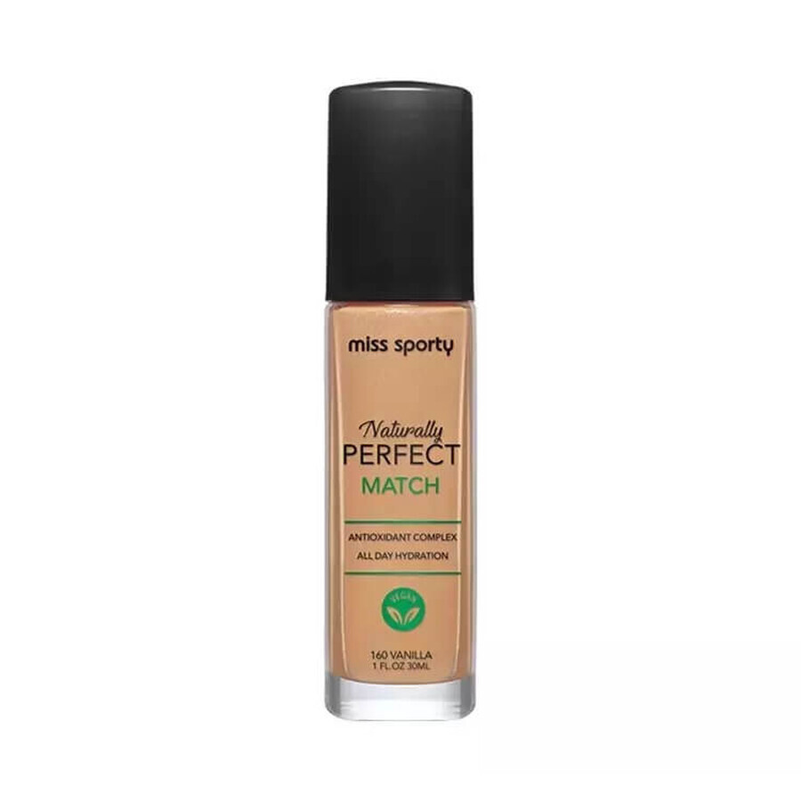 Miss Sporty Naturally Perfect Match Feuchtigkeitsspendende Foundation 160 Vanille, 30ml