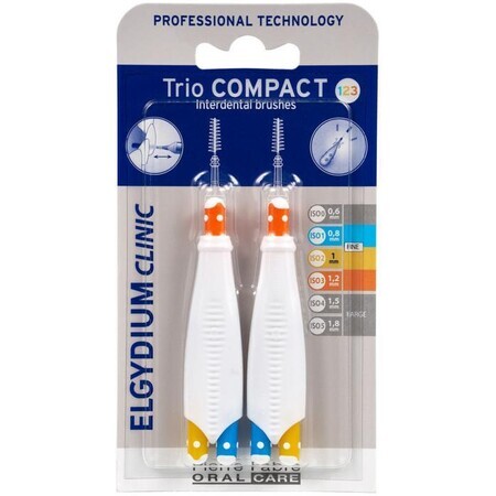 Elgydium Clinic Trio Compact 123 interdentale tandenborstel 1 op. 2 stuks