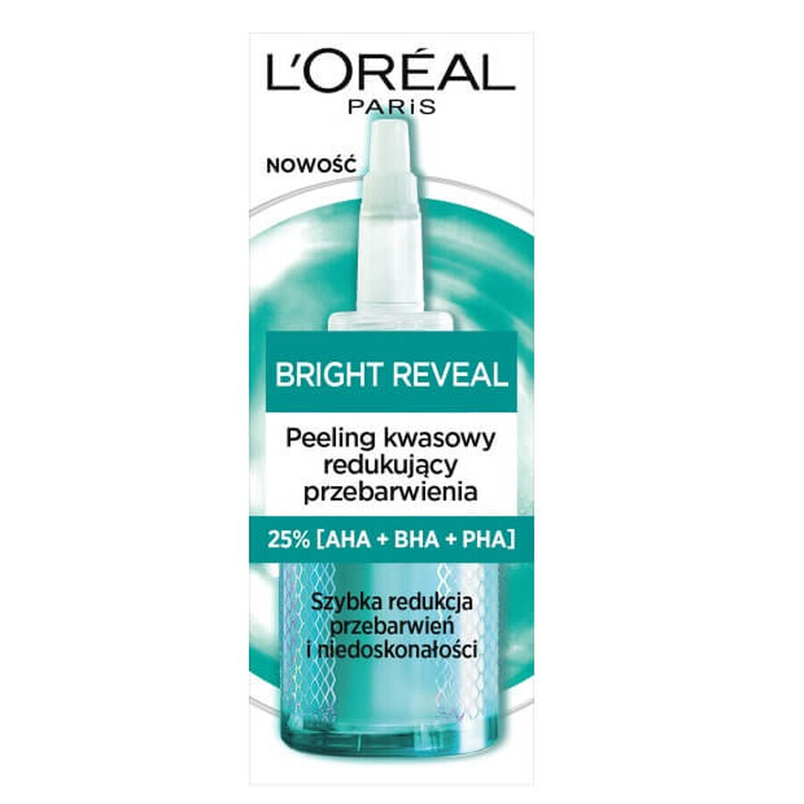 L'Oréal Paris Bright Reveal Peeling Ácido para reducir la hiperpigmentación, 25ml