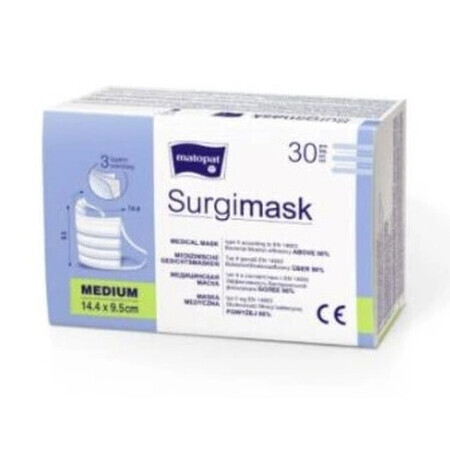 Surgimask, MED-Masken Typ II neopac, 3 Schichten M, 30 Stück - Langfristig!