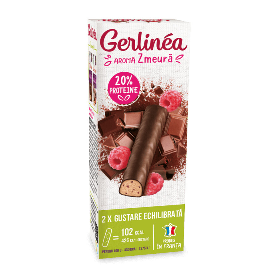 Chocolate and raspberry bars, 62 g, Gerlinea