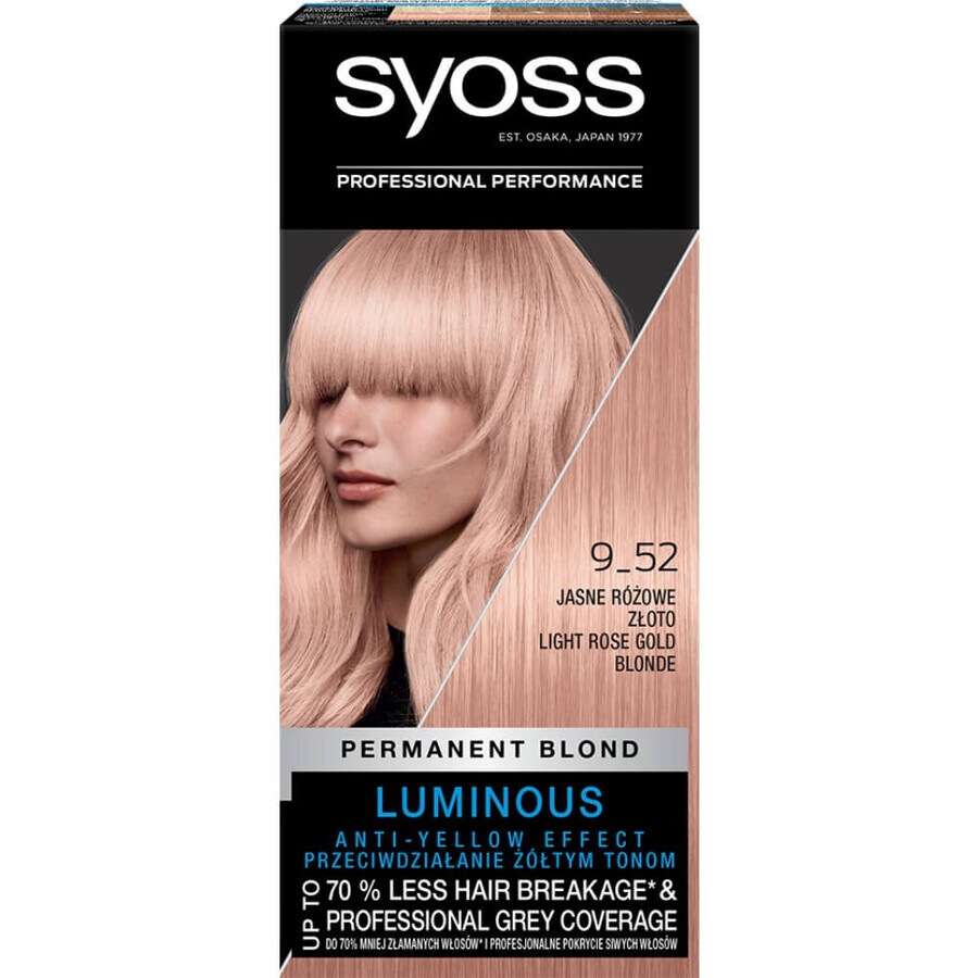 Syoss Permanentes Blondes Wachs Farbe 9_52 Helles Rosa Gold