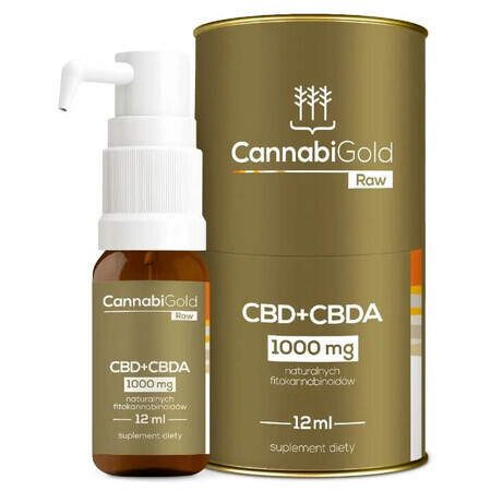 CannabiGold Öl Roh CBD + CBDA 1000mg, 12 ml