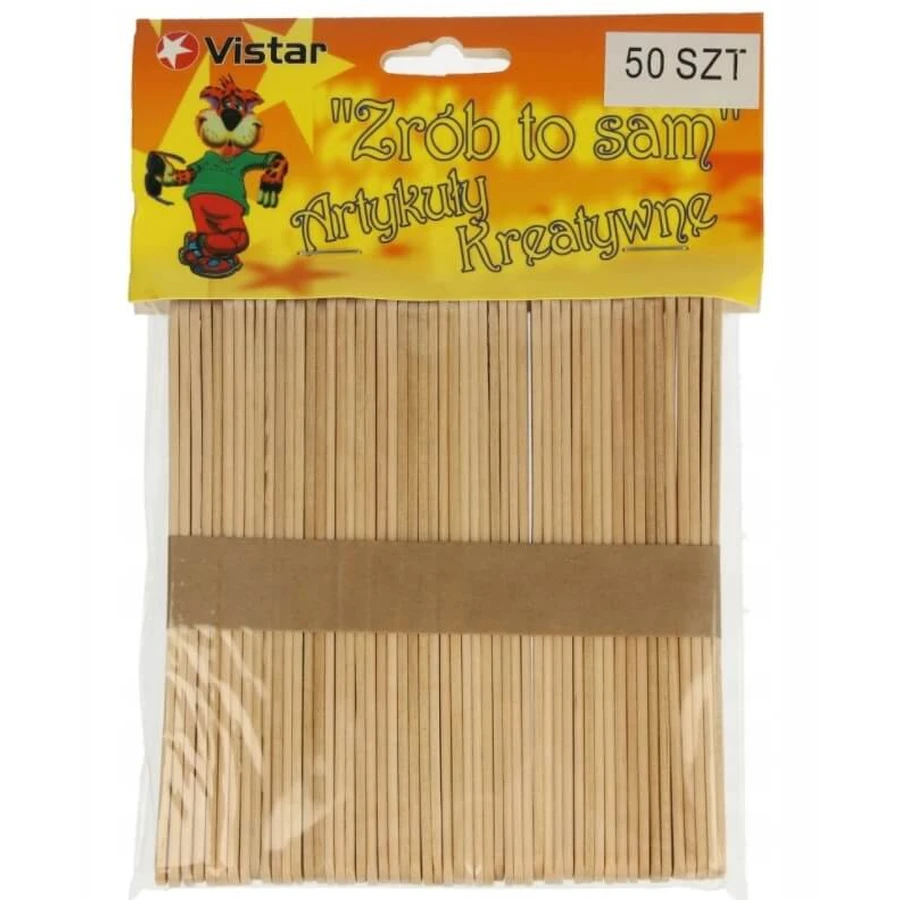 Houten stokjes 11cm, 50 stuks