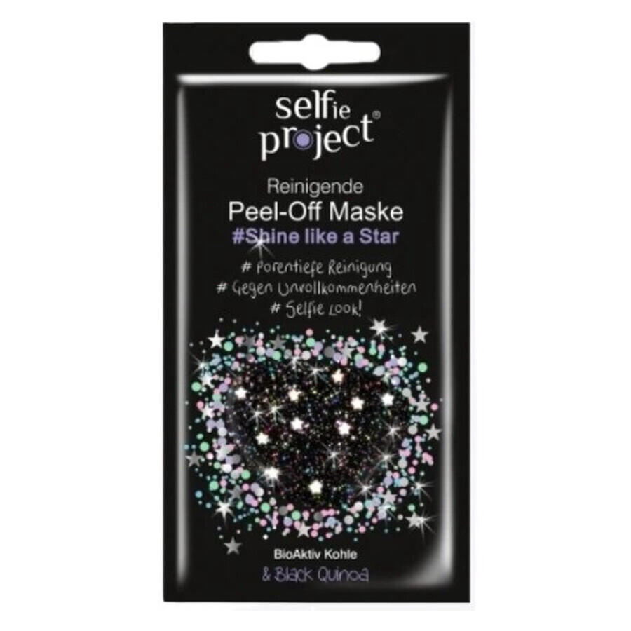 Selfie Project, Glow Like a Star, Maschera purificante peel-off, 12 ml