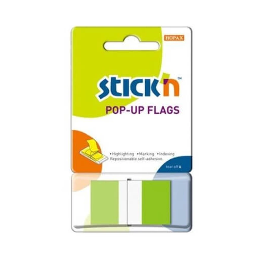 Indexeerpads op tray 45x12mm groen, 150 stuks