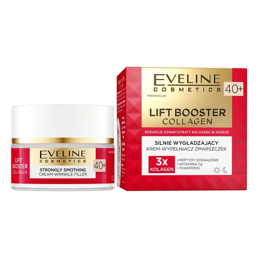 Eveline Cosmetics Lift Booster Collagen Leistungsstarke Verjüngungsfaltencreme 40+, 50ml