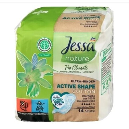 Jessa, Ultra Binden Nature, Pampers, 14 piezas