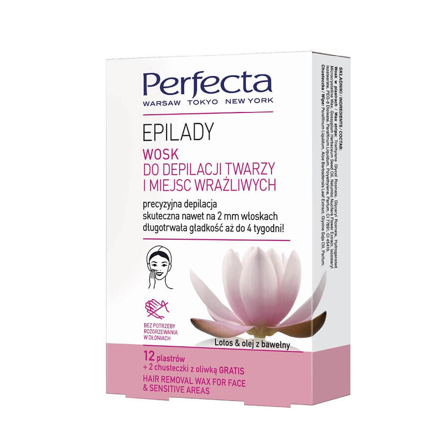 Perfecta Epilady Wax pentru epilarea feței și a punctelor dureroase, 12 felii