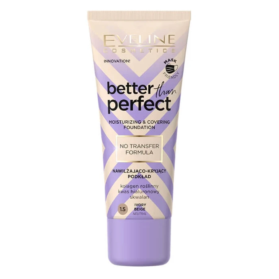 Eveline Cosmetics, Besser als perfekt, Feuchtigkeitsspendender Abdeckstift Nr. 1.5, 30 ml