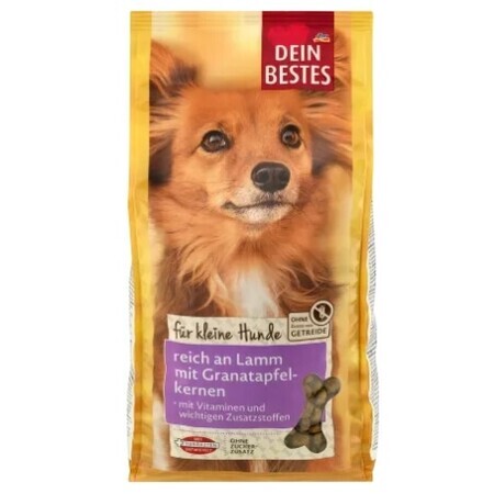 Dein Bestes, Droogvoer voor kleine honden, lam met granaatappelpitjes, 1 kg