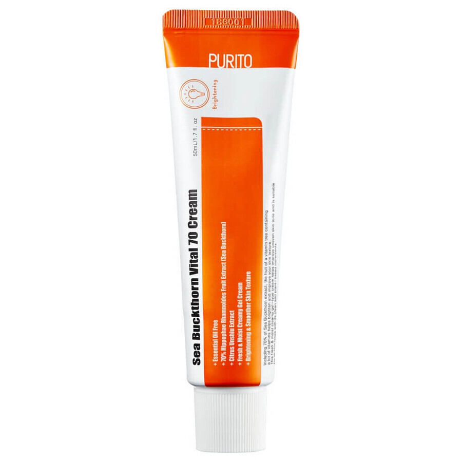 Purito Sea Buckthorn Vital 70 Gel-crema rivitalizzante con estratto di olivello spinoso, 50ml